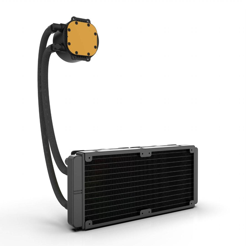 Inca iss-02xn 240mm aio liquid CPU cooler argb dual 120mm pwm fans remote control intel AMD black-null