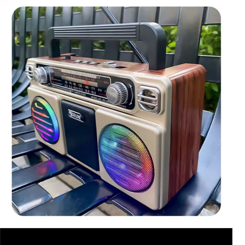 Επαναφορτιζόμενο φορητό ραδιόφωνο golons bluetooth /fm radio, , medium-null