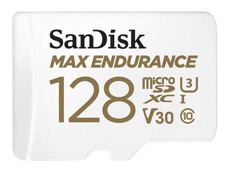Sandisk max endurance / flash memory card (microsdxc to sd adapter included) / 128GB / video class v30 / uhs-i u3 / class10 / microsdxc uhs-i-null