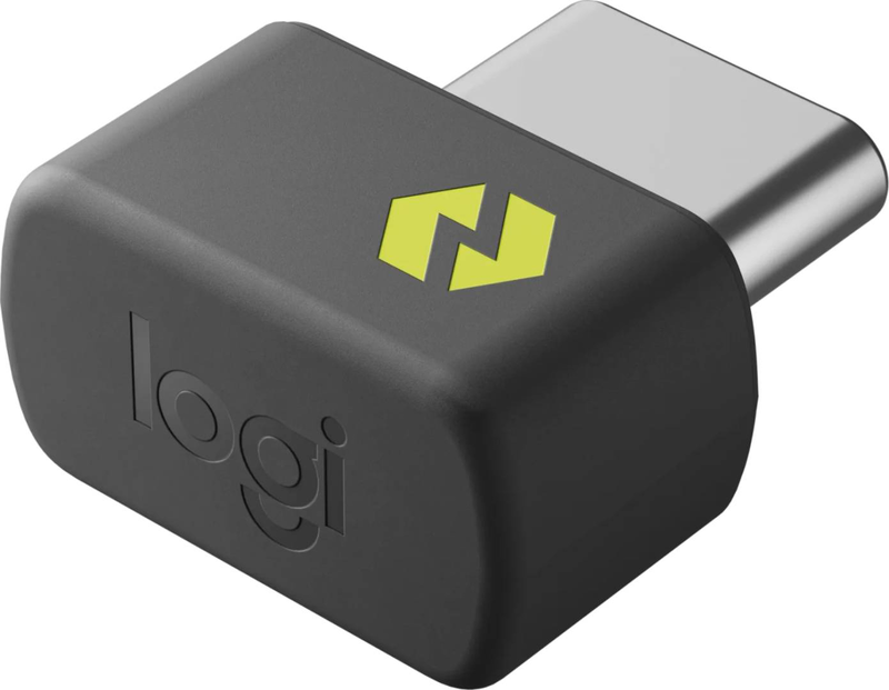 Logitech logi bolt USB-c receiver 956-000157 secure wireless dongle for bolt mice and keyboards pairs 6 devices black-null
