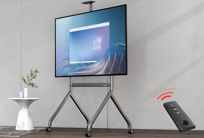 Nbmounts p220 motorized TV trolley up to 90'' 1.75m  90kg with wireless remote & touchpad