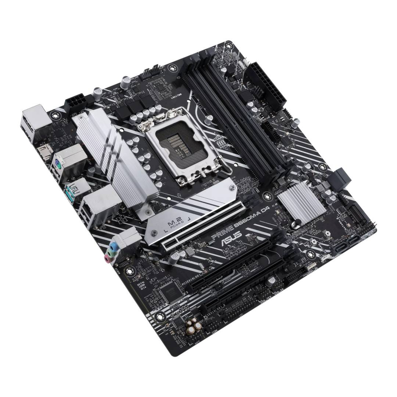 Asus prime b660m-a d4-csm business micro-atx motherboard lga 1700 intel b660 ddr4 pcie 4.0 dual m.2GBe HDMI dp black-null