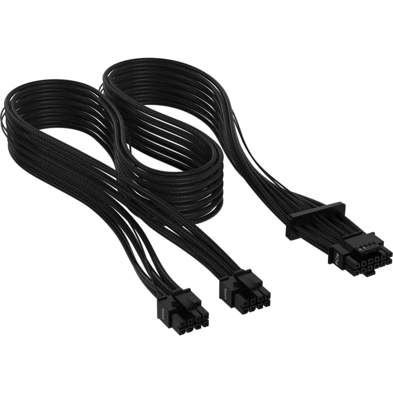 Premium individually sleeved 12+4pin pcie Gen 5 12vhpwr 600w cable type 5 Gen 5 black, , medium-null