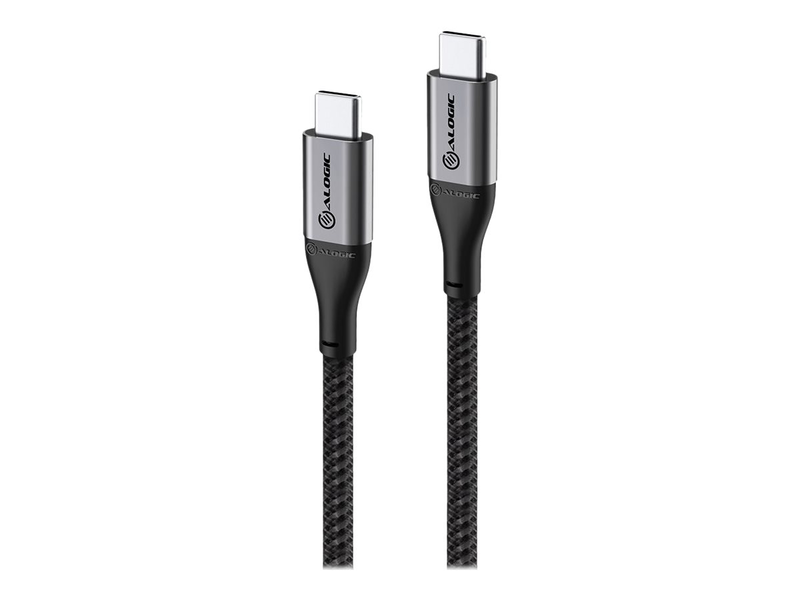 Alogic super ultra - USB cable - 24 pin USB-c (m) to 24 pin USB-c (m) - USB 2.0 - 5 a - 3 m - space grey-null