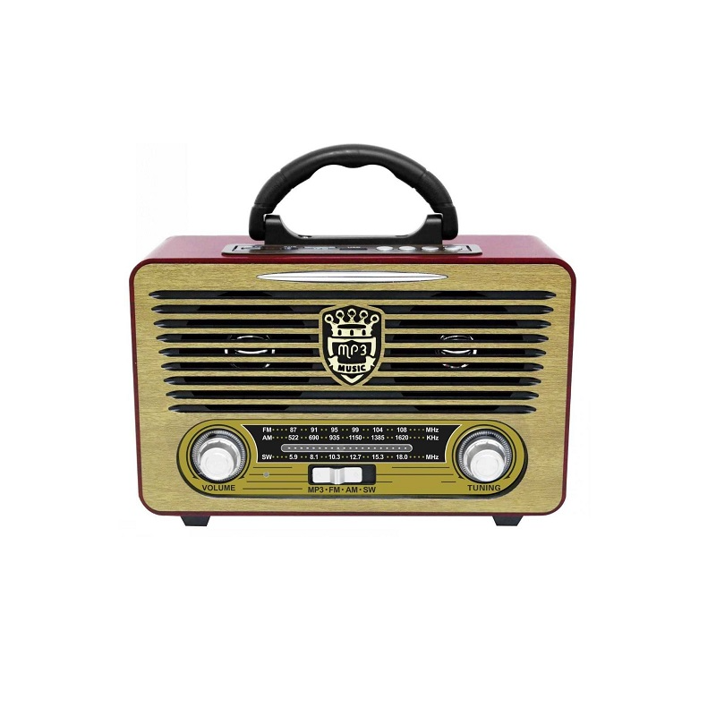 Φορητό επαναφορτιζόμενο ραδιόφωνο με bluetooth vintage style meier 115bt-null
