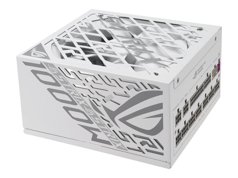 Asus rog strix 1000w platinum white edition psu atx 3.1 gan fully modular 12v-2x6 600w pcie 5.1 aura rgb white-null