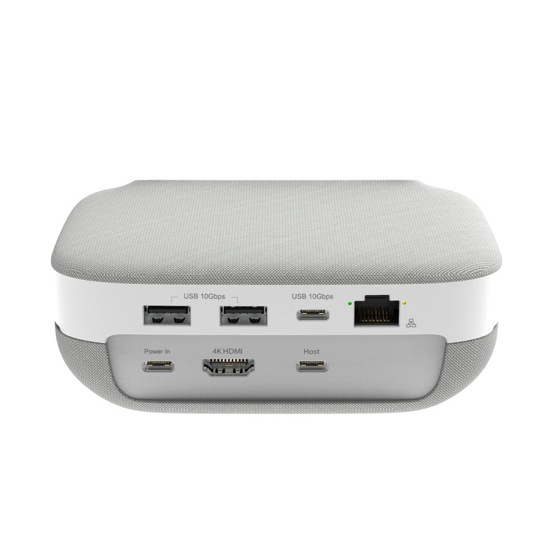 J5create jcds335 USB-c 4k speakerphone dock 8-in-1 HDMI bluetooth mic array gigabit 100w pd grey jcds335-n-null