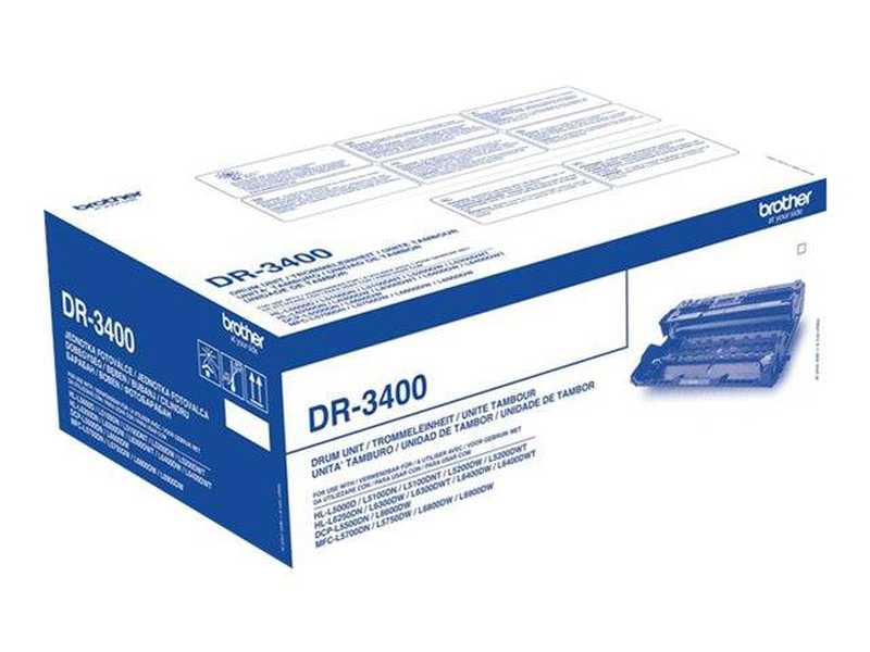 Brother dr-3400 dr3400 black original drum unit 30000 pages for hl-l5100dn l6300dw mfc-l6900dw-null