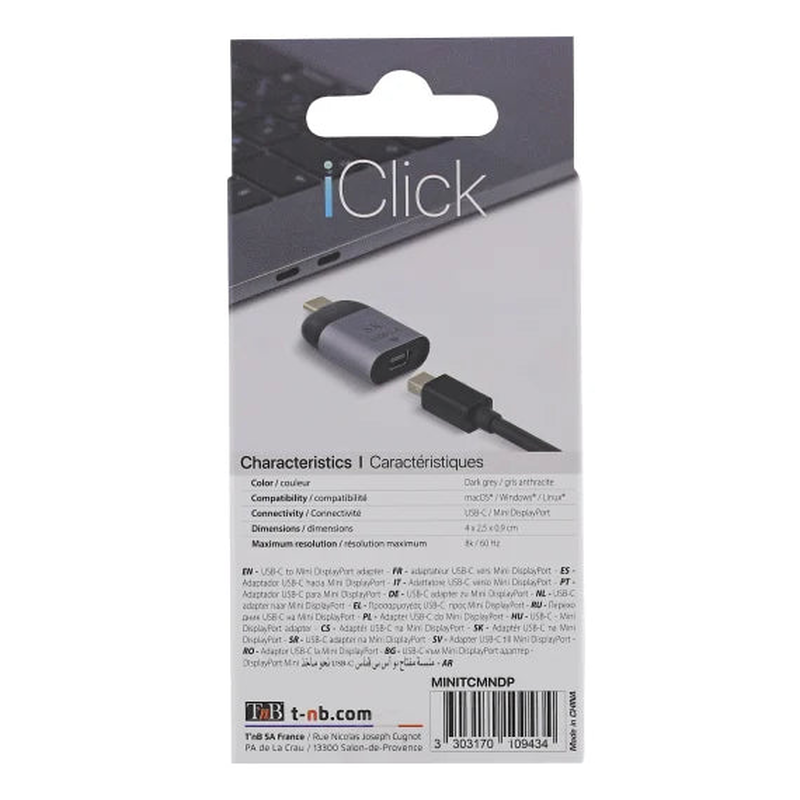 Product image: Tnb USB-c to mini displayport 8k adapter, , medium-null
