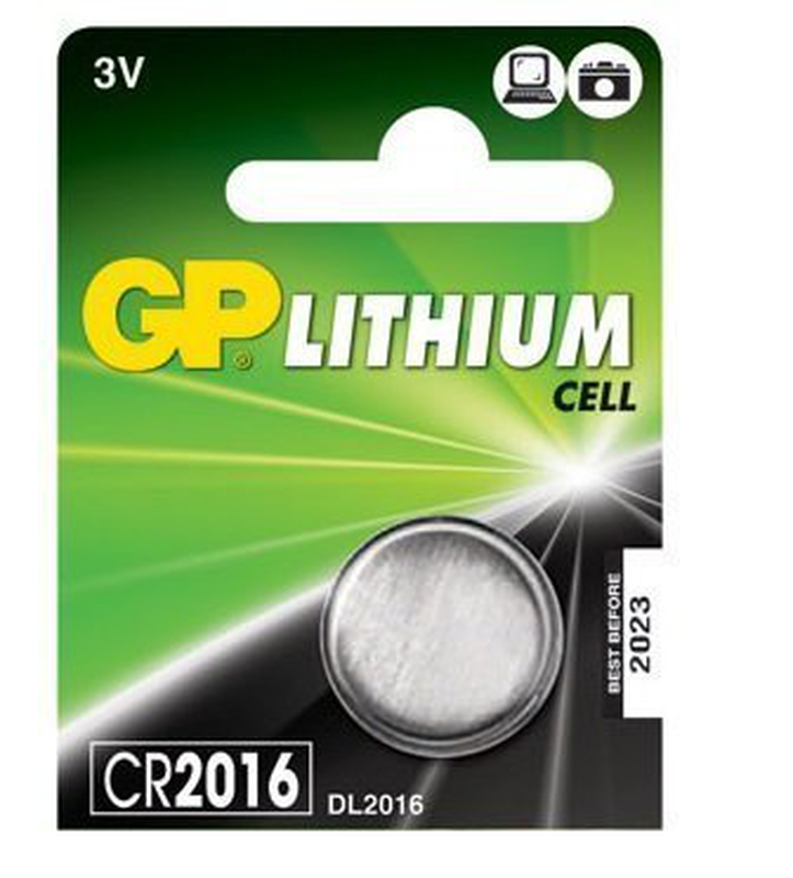 Product image: Gp lithium button cell cr2016 3v/80mah 656.260uk, , medium-null