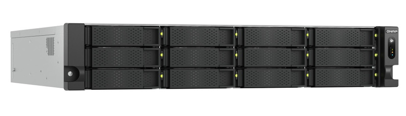 Qnap nas 12-bay rackmount AMD ryzen six-core , 16GB ram,  redundant psu, pcie & dual 10GBe ports ts-h1277axu-rp-r5, , medium-null