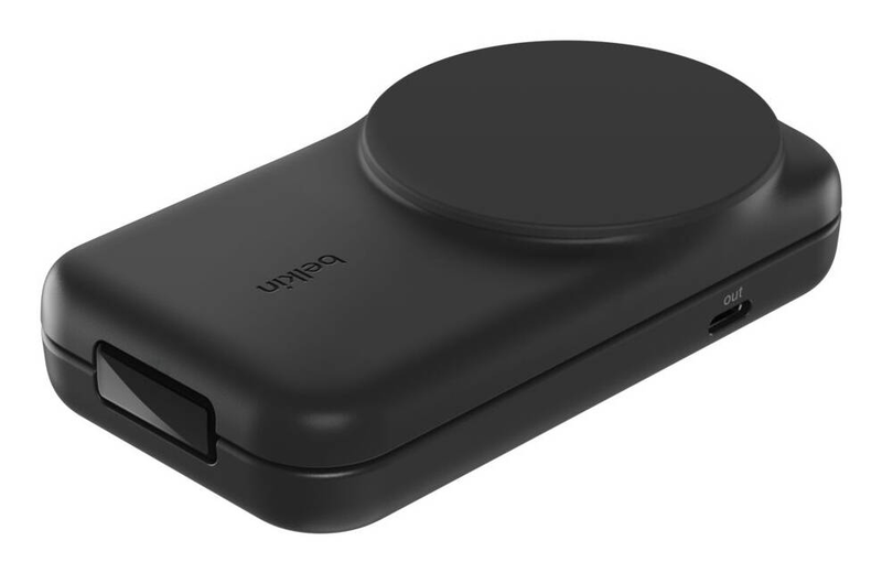 Belkin ultracharge / wireless charging stand / 2-in-1, qi2, magnetic, foldable + ac power adapter / 25 watt / ultra fast charge (24 pin USB-c) / black, , medium-null