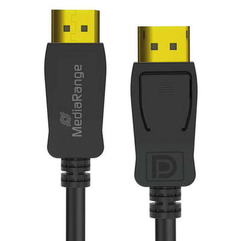 Mediarange displayport&trade; cable, ver. 2.1, 40GBps, 4k@120hz, 8k@60hz  2.0m, black, , medium-null