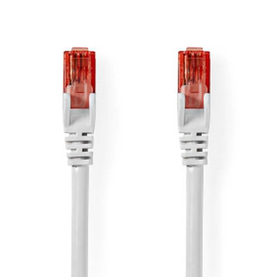 Cat6 network cable rj45 male rj45 male u/utp 20.0 m round pvc white, , medium