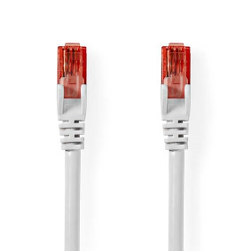 Cat6 network cable rj45 male rj45 male u/utp 20.0 m round pvc white, , medium-null