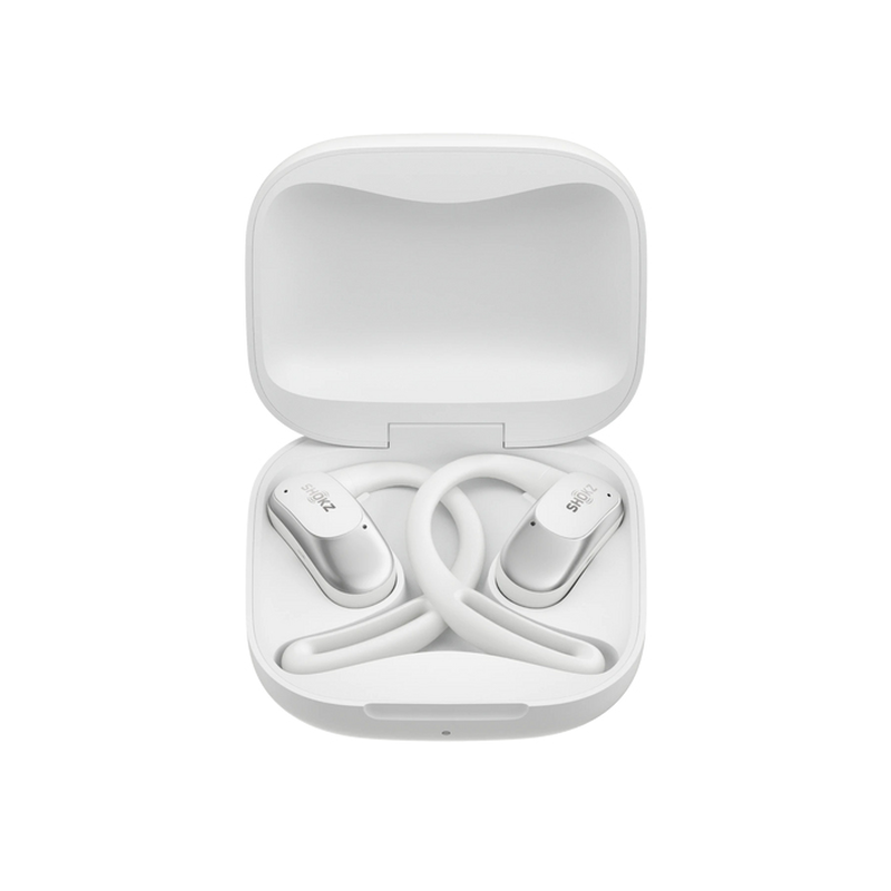 Shokz openfit Air open-ear true wireless earbuds directpitch bluetooth 5.2 ip54 28h battery white-null
