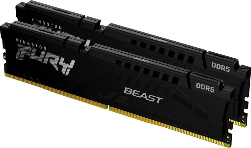 Kingston fury beast 64GB 2x32GB ddr5 5600mt/s cl36 desktop memory kit black-null
