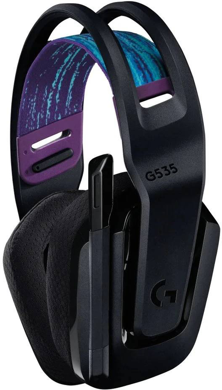 Logitech g g535 lightspeed wireless gaming headset 40mm flip-to-mute mic discord certified black-null