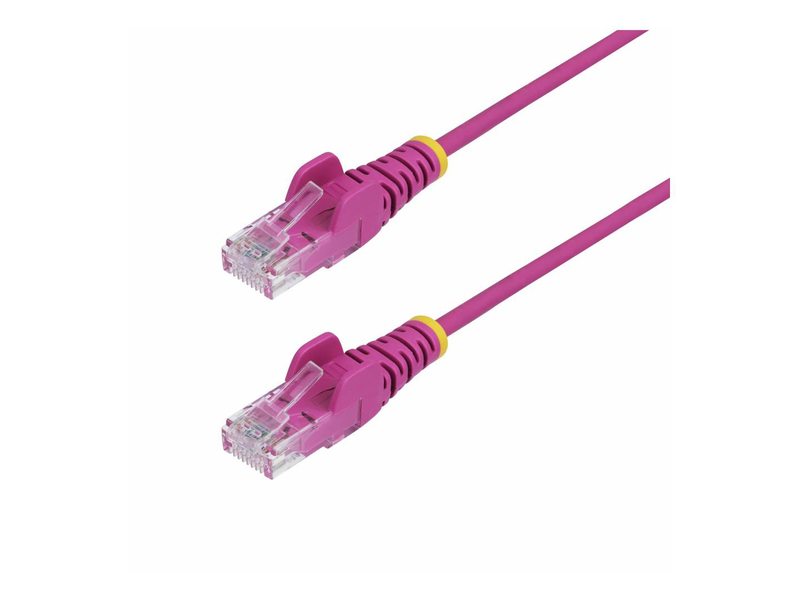 Startech.com 10m pink slim cat6 ethernet cable, snagless, 28awg, lszh / patch cable / rj-45 (m) to rj-45 (m) / 10 m / 3.6 mm / utp / cat 5/5e/6 / ieee 802.3bt / halogen-free, snagless, stranded copper / pink-null