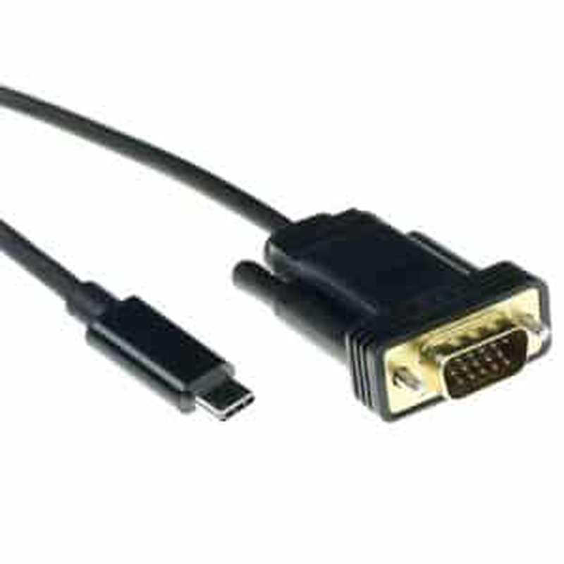 Sb0032 2m USB Type-C to vga, m/m USB display cable black act, , medium-null