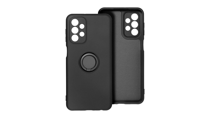 Silicone ring case for samsung s24 fe black, , medium-null