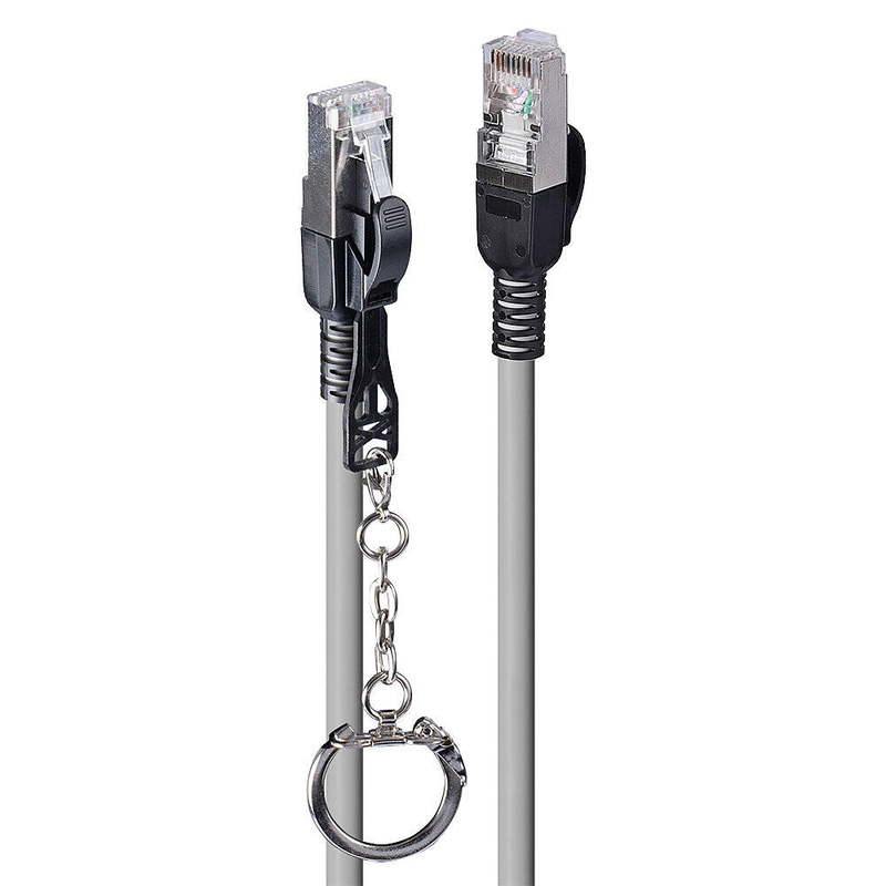 Lindy - patch cable - rj-45 (m) to rj-45 (m) - 1 m - 6 mm - s/ftp, pimf - cat 6a - halogen-free, snagless - grey-null
