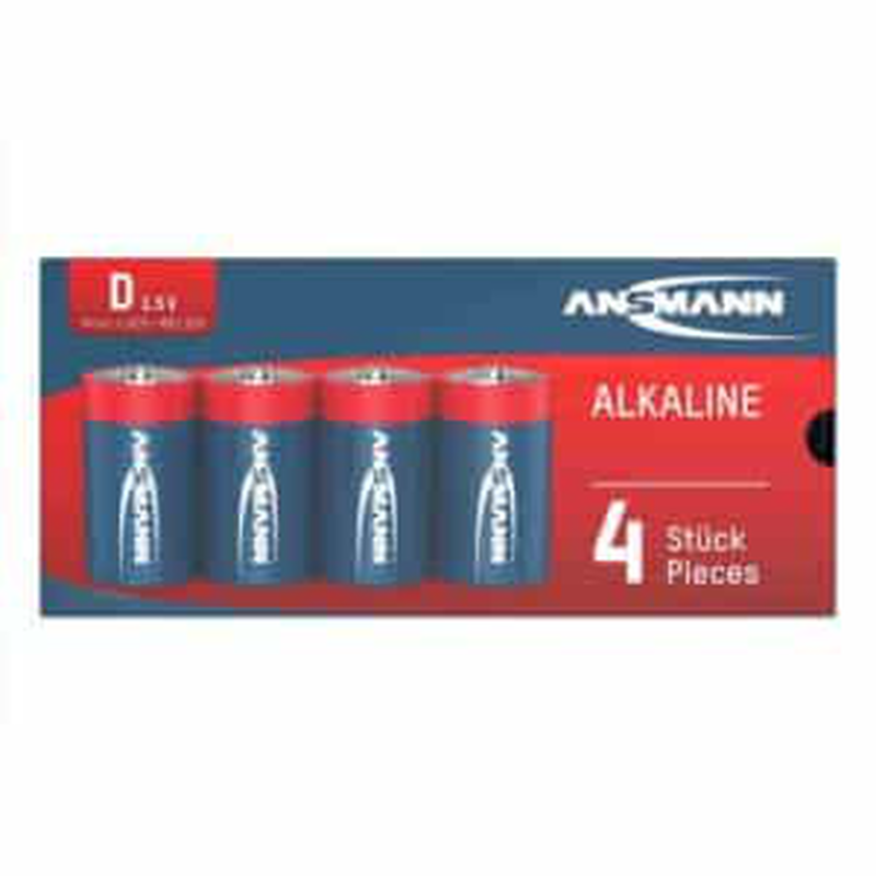 01051c alkaline batteries, mono (d), 4pcs pack red ansmann, , medium-null