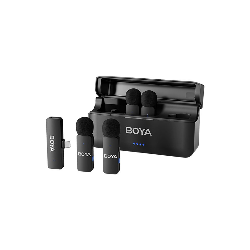 Boya by-v4u microphone wireless 4 person 4-channel mini lavalier USB-c-null