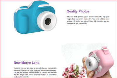 Myfirst camera 3 dual lens – front and selfie, macro lens for close up photo, 2” ips display panel, 16mp printed to 8r, free 4GB microsd card, , medium