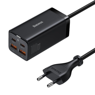 Baseus charger desktop 100w 2c+2u eu black, , medium