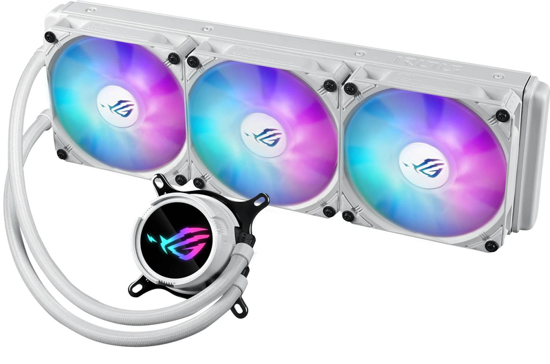 Asus rog strix lc III 360 argb white edition aio liquid CPU cooler 360mm asetek Gen7 v2 3x argb fans lga1700 am5 am4 white-null