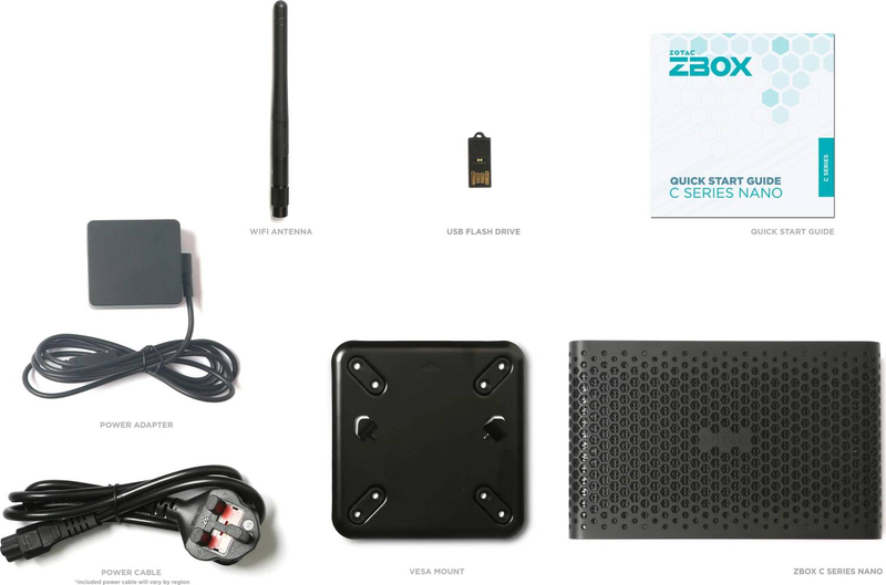 Zotac zbox ci669 nano fanless barebone mini pc Intel Core i7-1355u iris xe ddr5 Wi-Fi 6 no ram no SSD no os black-null