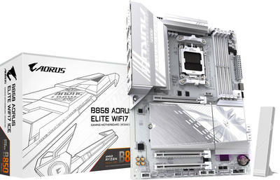 Gigabyte b850 aorus elite Wi-Fi7 ice am5 atx motherboard white ddr5 pcie 5.0 Wi-Fi 7, , medium