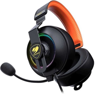Cougar phontum pro prix over ear gaming headset with USB connection, Black / Orange, medium