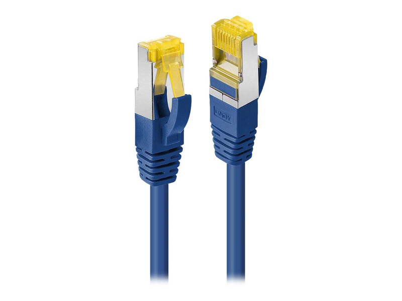 Lindy - patch cable - rj-45 (m) to rj-45 (m) - 1 m - sftp, pimf - cat 7 (cable) / cat 6a (connectors) - halogen-free, snagless - blue-null