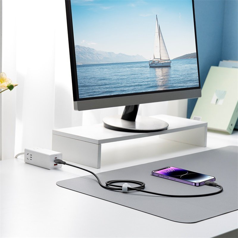 Baseus cable lightning to USB-c pudding series 20w 1.2m black, , medium-null