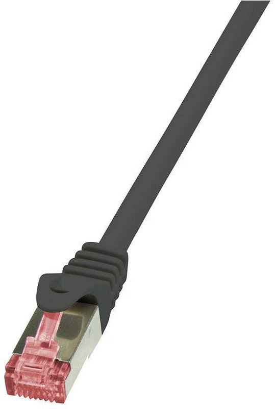 Logilink primeline / patch cable / rj-45 (m) to rj-45 (m) / 1 m / sftp, pimf / cat 6 / halogen-free, snagless / black-null