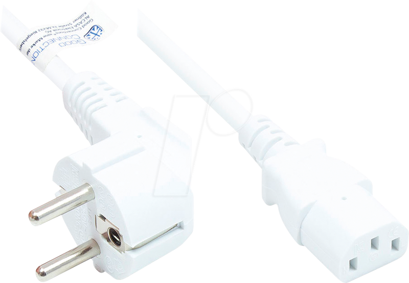 Good connections p0130-w025 - 2.5 m - cee7/7 - iec c13 - h05vv-f - 250 v - cable - current/power supply - 2.5 m - vde, , medium-null