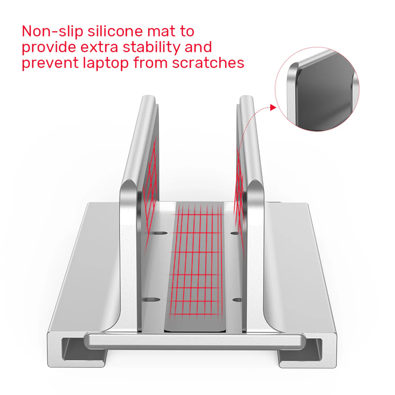 Unitek stand for laptop adjustable vertical holder ot172gy, , medium-null