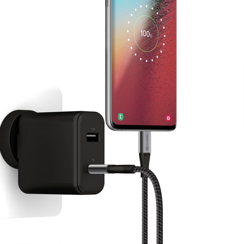 Alogic super ultra - USB cable - 24 pin USB-c (m) to 24 pin USB-c (m) - USB 2.0 - 5 a - 3 m - space grey-null