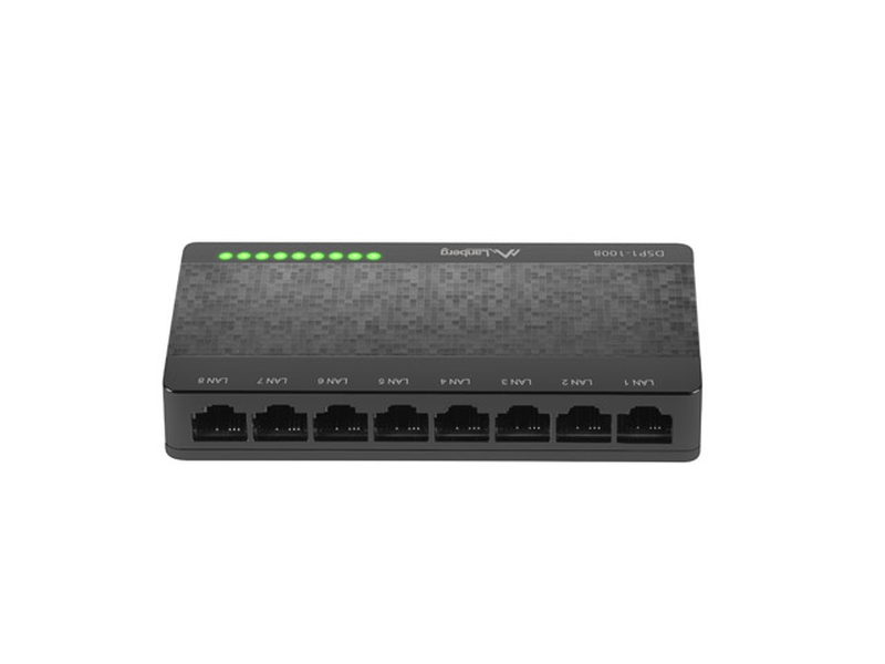 Lanberg dsp1-1008 8-port gigabit unmanaged desktop switch | plug & play, , medium-null