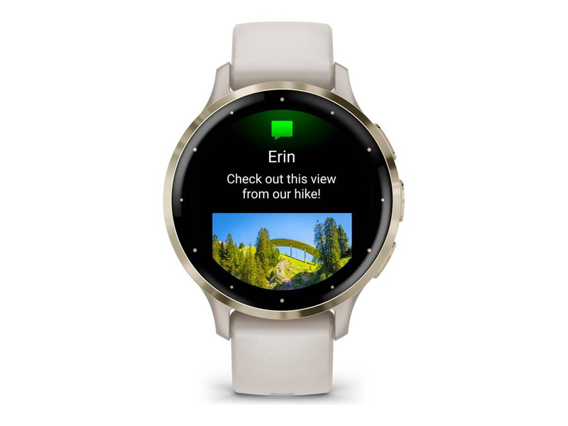 Garmin venu 3s / 41 mm / ivory / smart watch with band / silicone / wrist size: 110-175 mm / display 1.2" / 8GB / bluetooth, ant+, Wi-Fi / 40 g, , medium-null