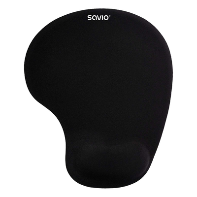 Savio mp-01b gel mouse pad with wrist support, Black, medium