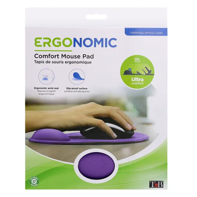Tnb gel system mouse pad with wrist rest purple, , medium