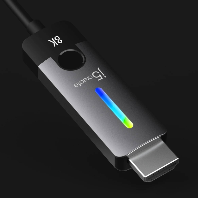 J5create jcc157 USB-c to HDMI 2.1 8k cable 8k@60hz 4k@144hz hdr dp alt mode 1.8m space grey jcc157-n-null