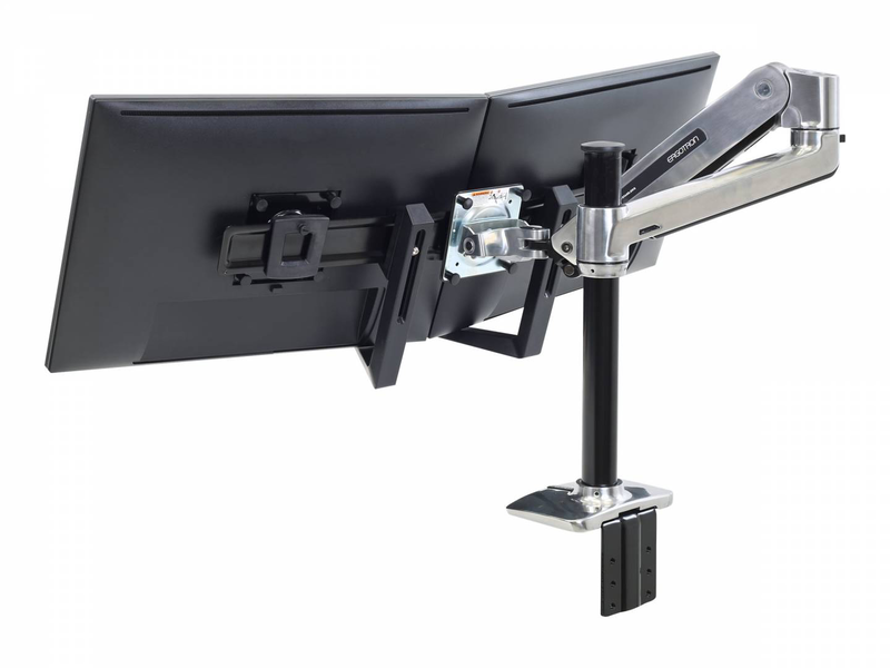 Ergotron 97-783 dual monitor and handle kit for 2 screens 17-24" conversion mount black-null