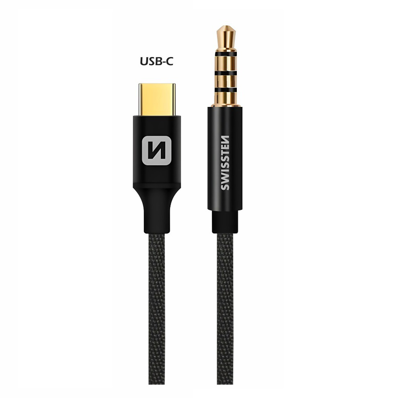 Swissten  audio USB-c to 3.5mm jack 1.5m black, , medium-null