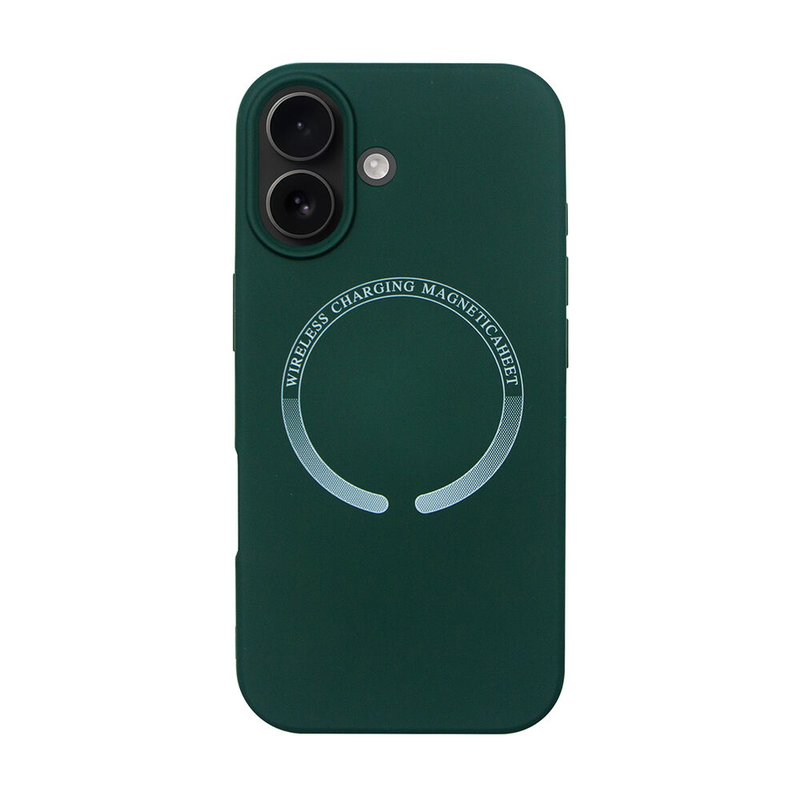 iPhone 17 MagSafe silicone case & full face glass green-null