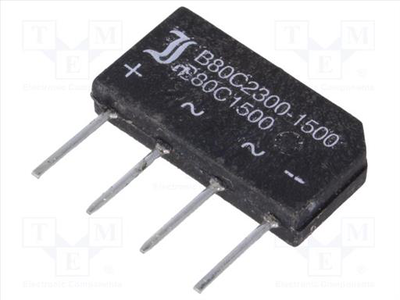 Bridge rectifier 160v if:1.5a ifsm:50a single-phase x2pcs, , medium