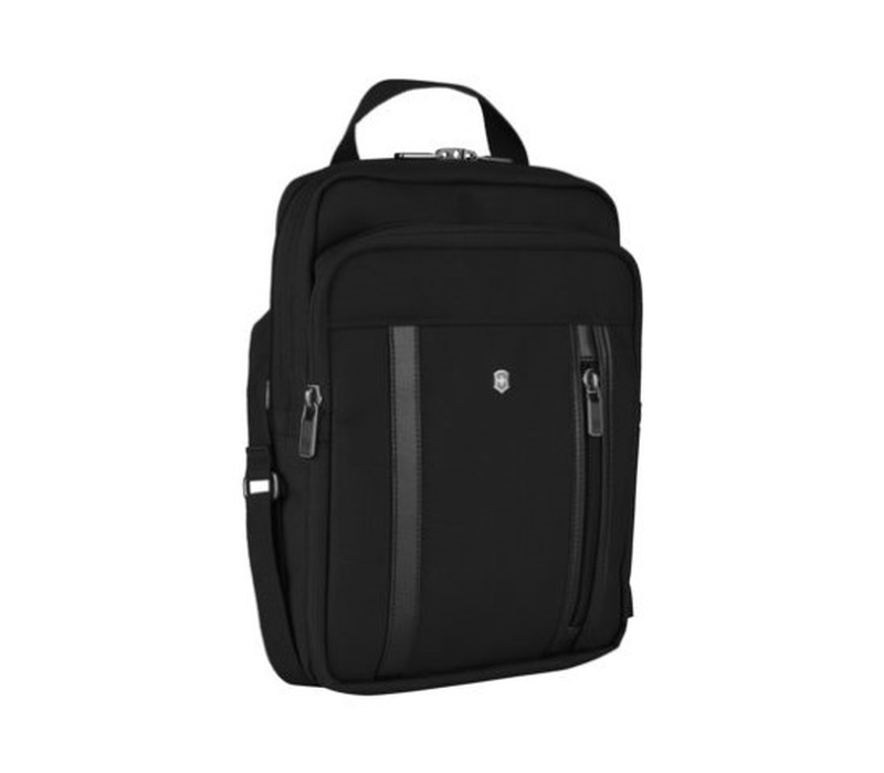 Werks professional cordura, crossbody laptop bag, black, , medium-null